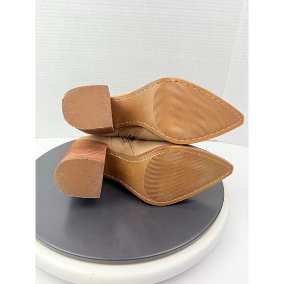 Steve Madden Calabria Womens Size 6M Tan Brown Leather Ankle Boots Booties Boho - Picture 12 of 13